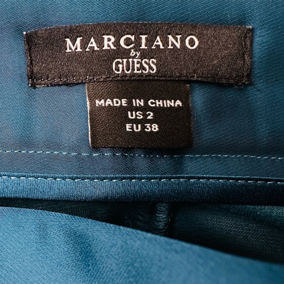 New Marciano by Guess Lilli Blue Opal Velvet Wide Leg Pants Trousers MSRP $200 - Picture 12 of 13